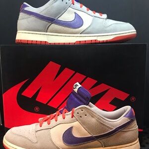 (7)Nike Dunk Low Grey Purple with Orange Accents